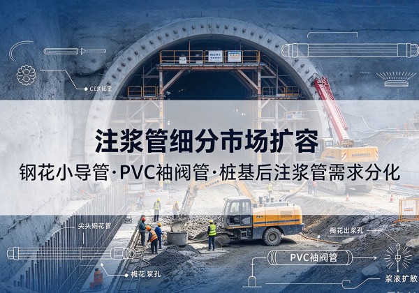 安乡注浆管细分市场扩容，隧道钢花小导管、PVC 袖阀管、桩基后注浆管需求分化